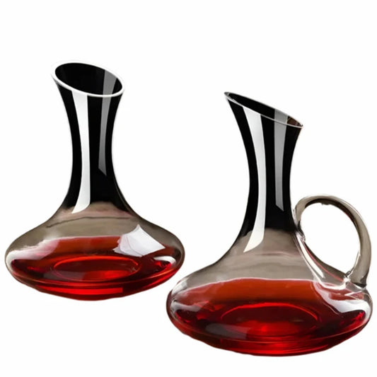 1500ml Mundgeblasener Kristall-Weindekanter, Elegante bleifreie Glaskaraffe für Rotwein