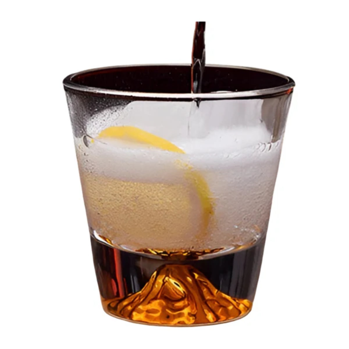 Mount Fuji Whiskygläser-Set – 300 ml Kristallbecher mit goldener Bergbasis