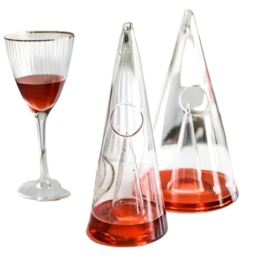 Pyramidenförmiges Wein-Dekanter-Set mit Glas