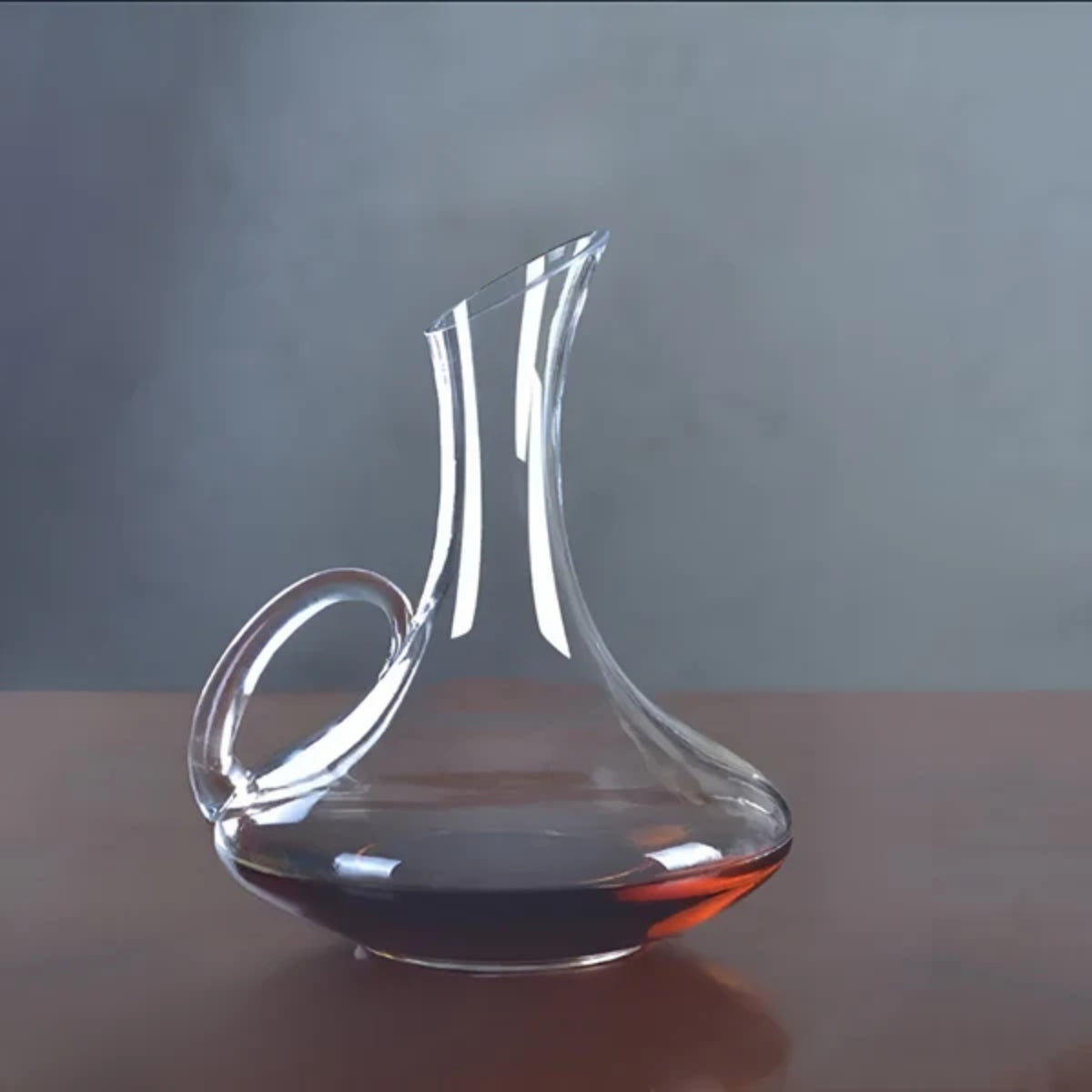 1500ml Mundgeblasener Kristall-Weindekanter, Elegante bleifreie Glaskaraffe für Rotwein