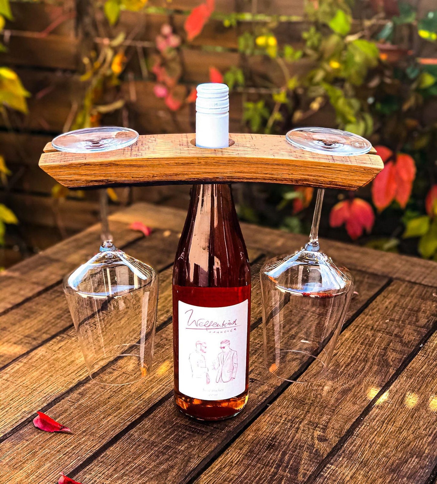 Weinbutler Und Weinflaschenhalter Holz Weinglashalter Rotwein